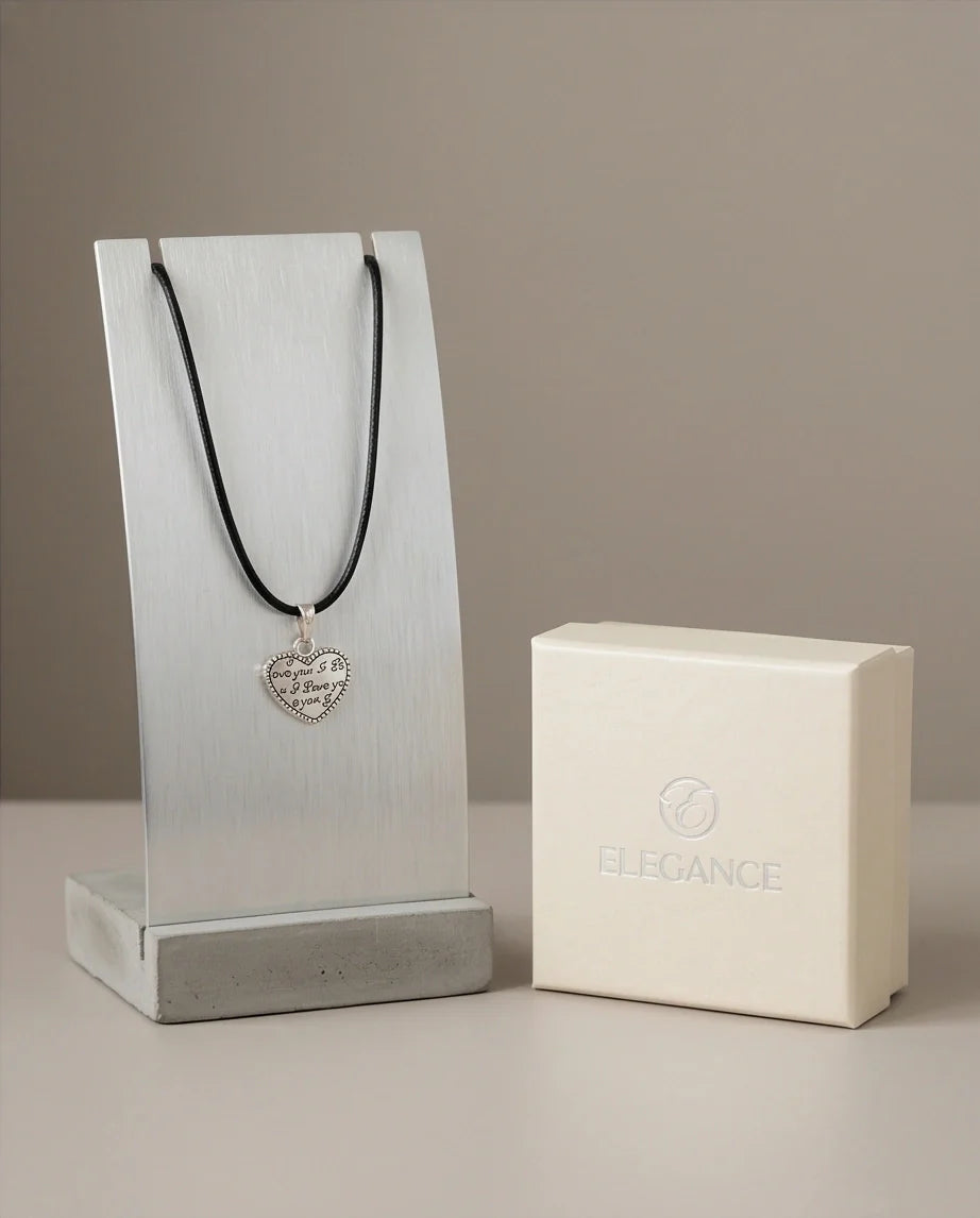 The Sweet Confession: Engraved Heart "I Love You" Pendant Necklace