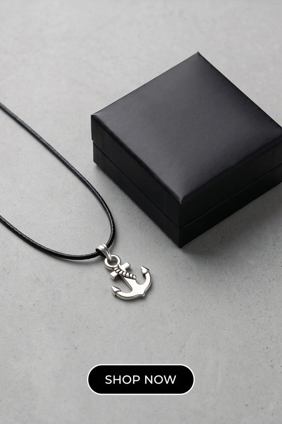 The Sailor’s Pride Polished Anchor Necklace