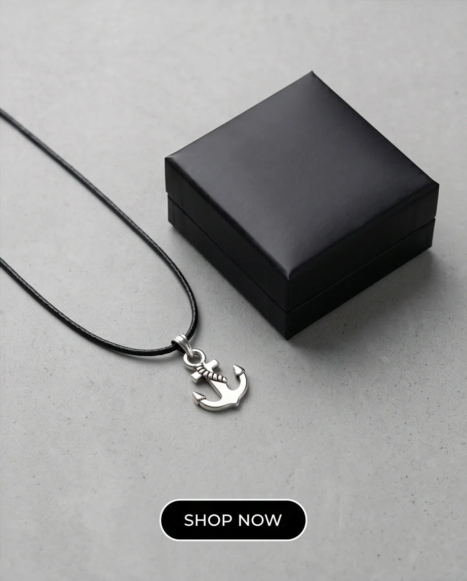The Sailor’s Pride Polished Anchor Necklace