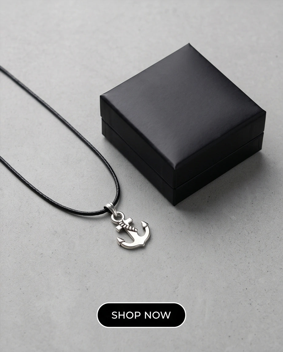 The Sailor’s Pride Polished Anchor Necklace