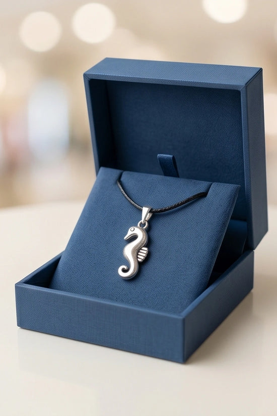Silver Seahorse Pendant Necklace