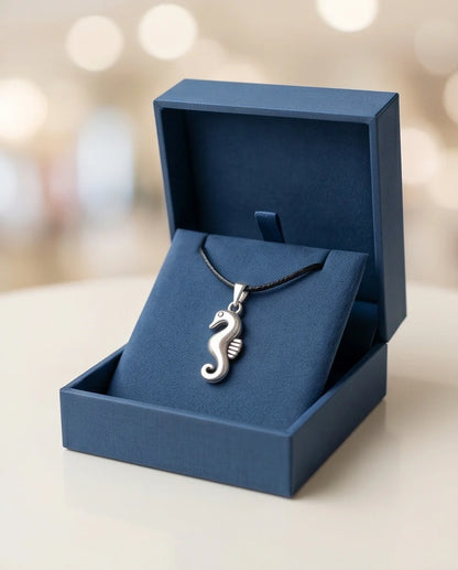 Silver Seahorse Pendant Necklace