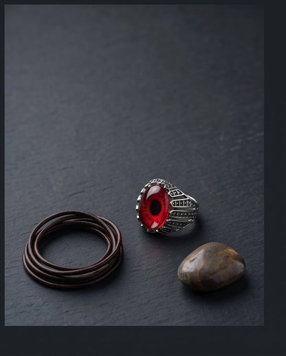 Dragon Eye Lattice Silver Ring