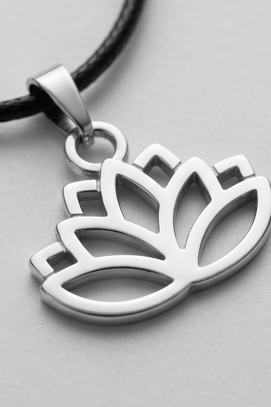 The Pure Spirit: Half-Bloom Minimalist Lotus Pendant Necklace