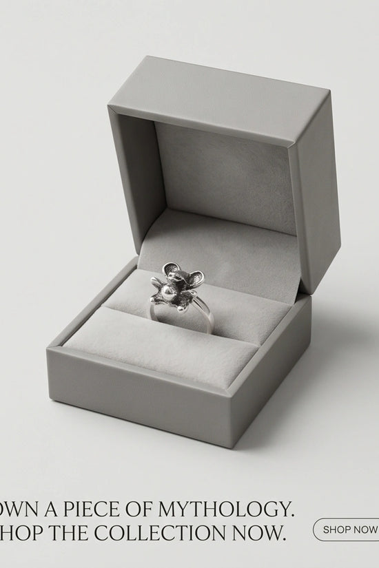 Vintage Silver Teddy Bear Statement Ring