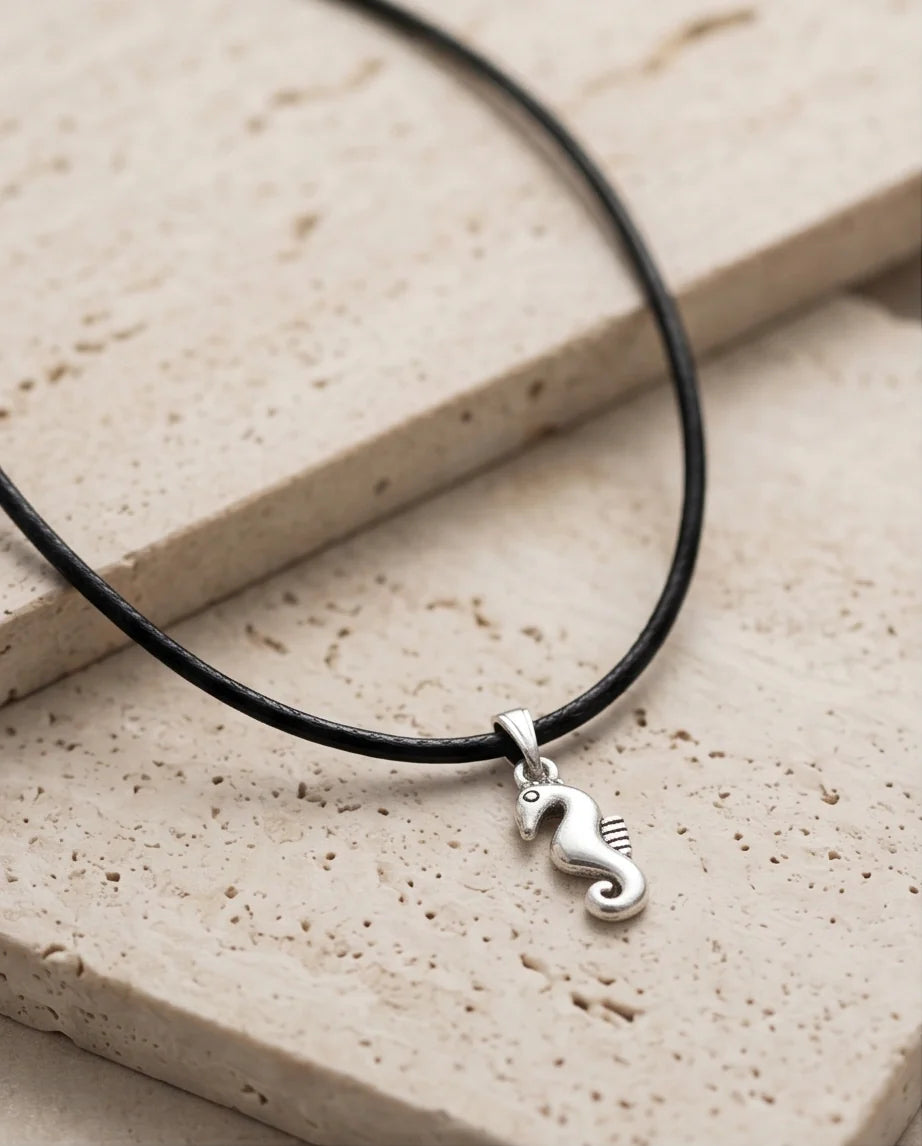 Silver Seahorse Pendant Necklace