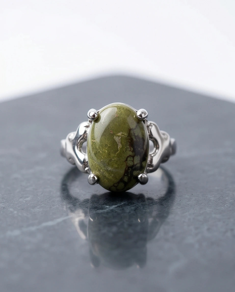 Olive Serpentine Butterfly Ring