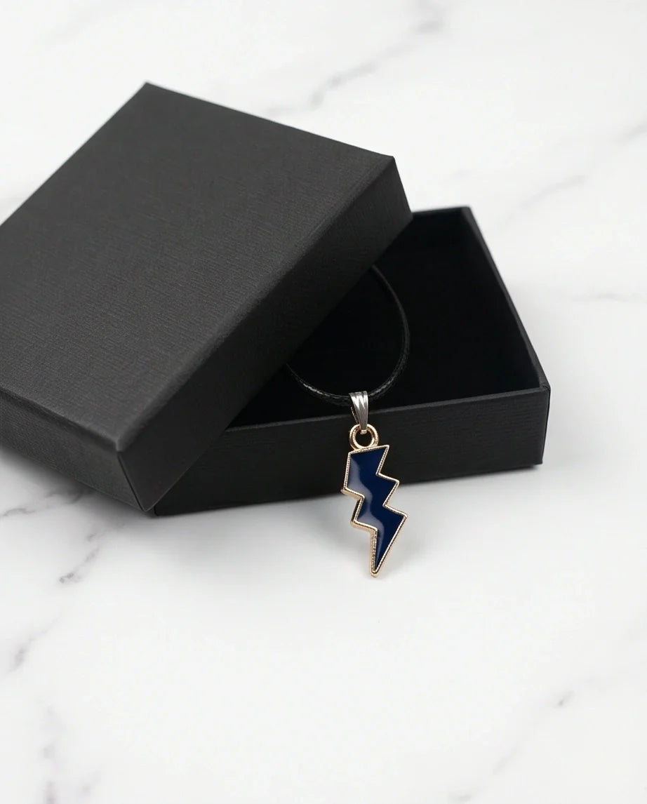Midnight Lightning Bolt Pendant