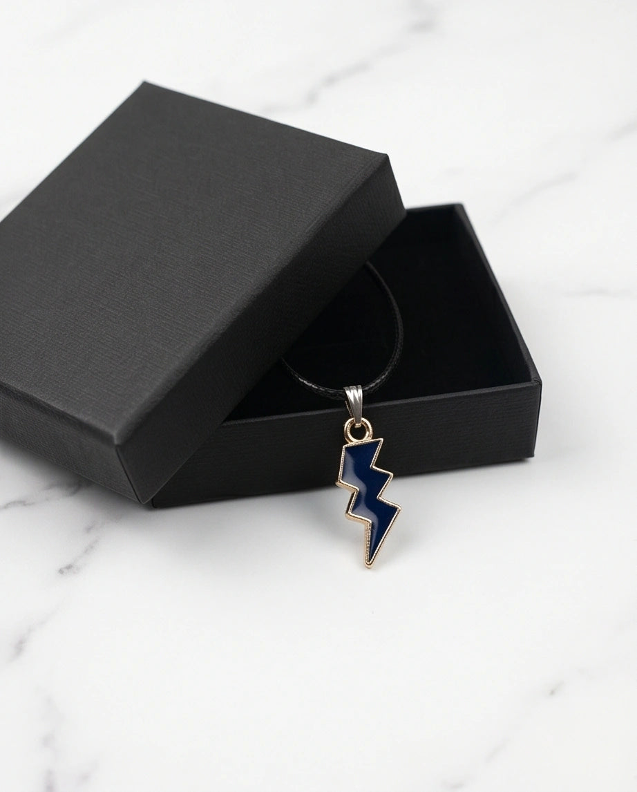 Midnight Lightning Bolt Pendant
