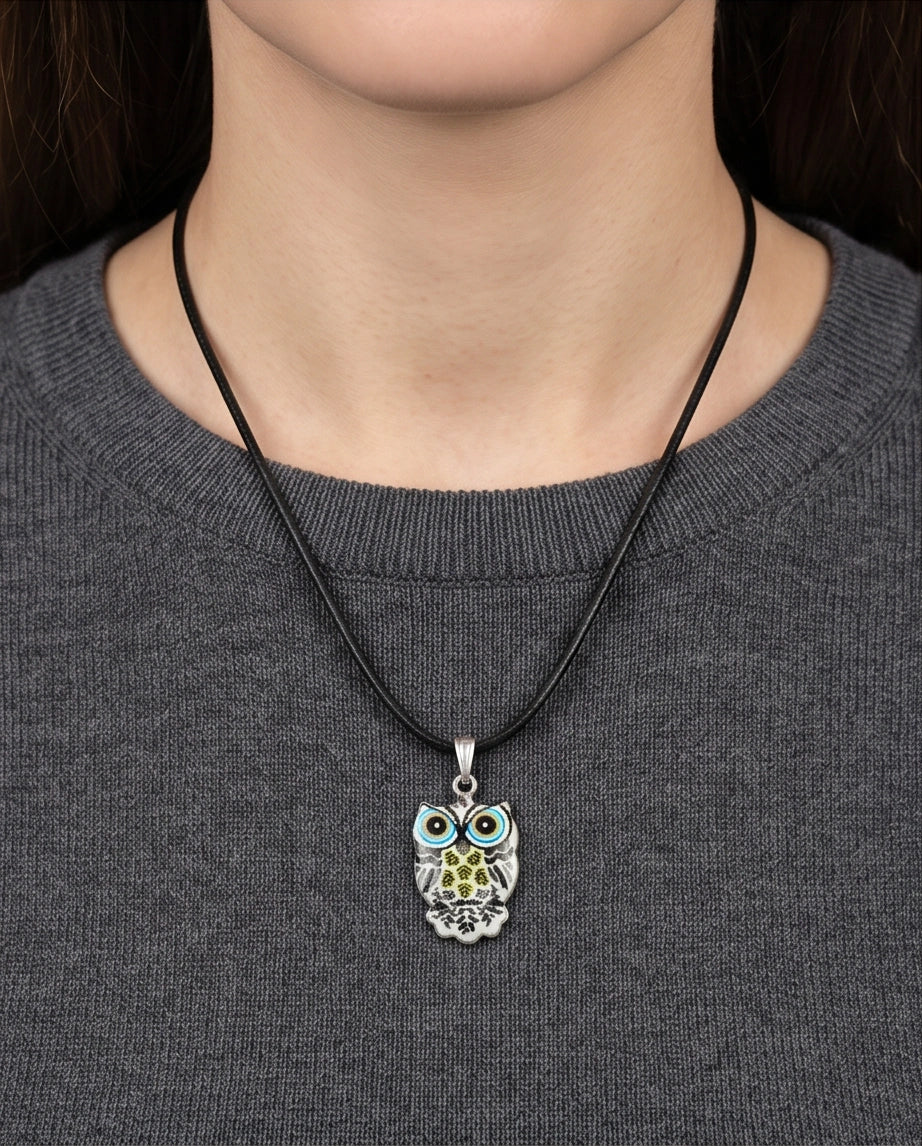 The Monochrome Owl Pendant