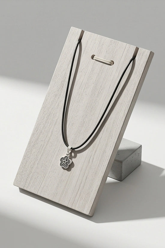 Silver Retro Concentric Blossom Necklace