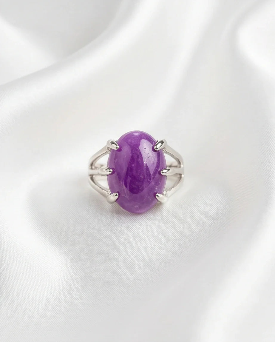 Vibrant Orchid Jade Statement Ring