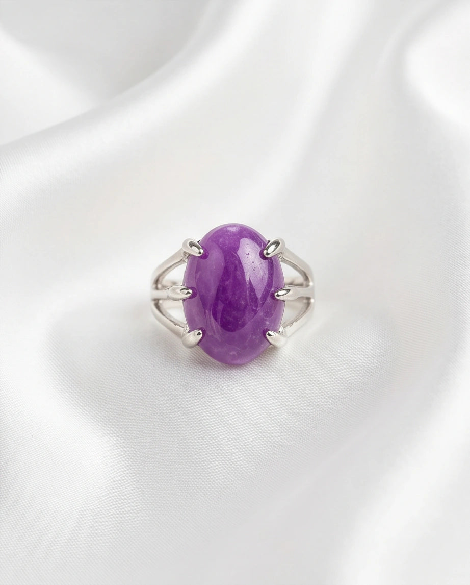 Vibrant Orchid Jade Statement Ring
