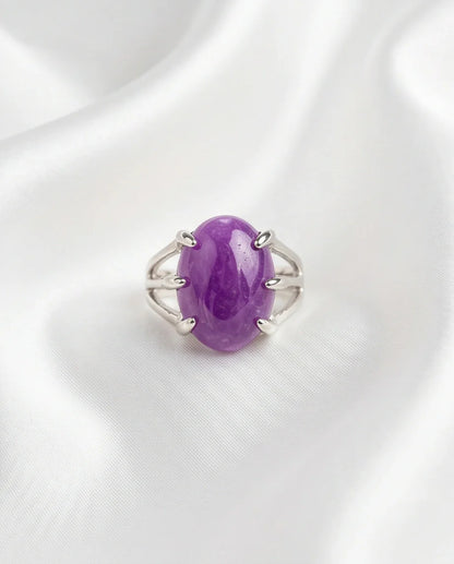 Vibrant Orchid Jade Statement Ring