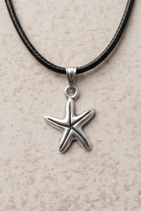 Silver Starfish Pendant Necklace