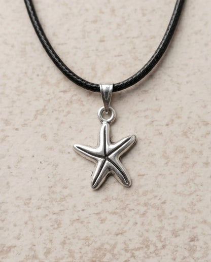 Silver Starfish Pendant Necklace