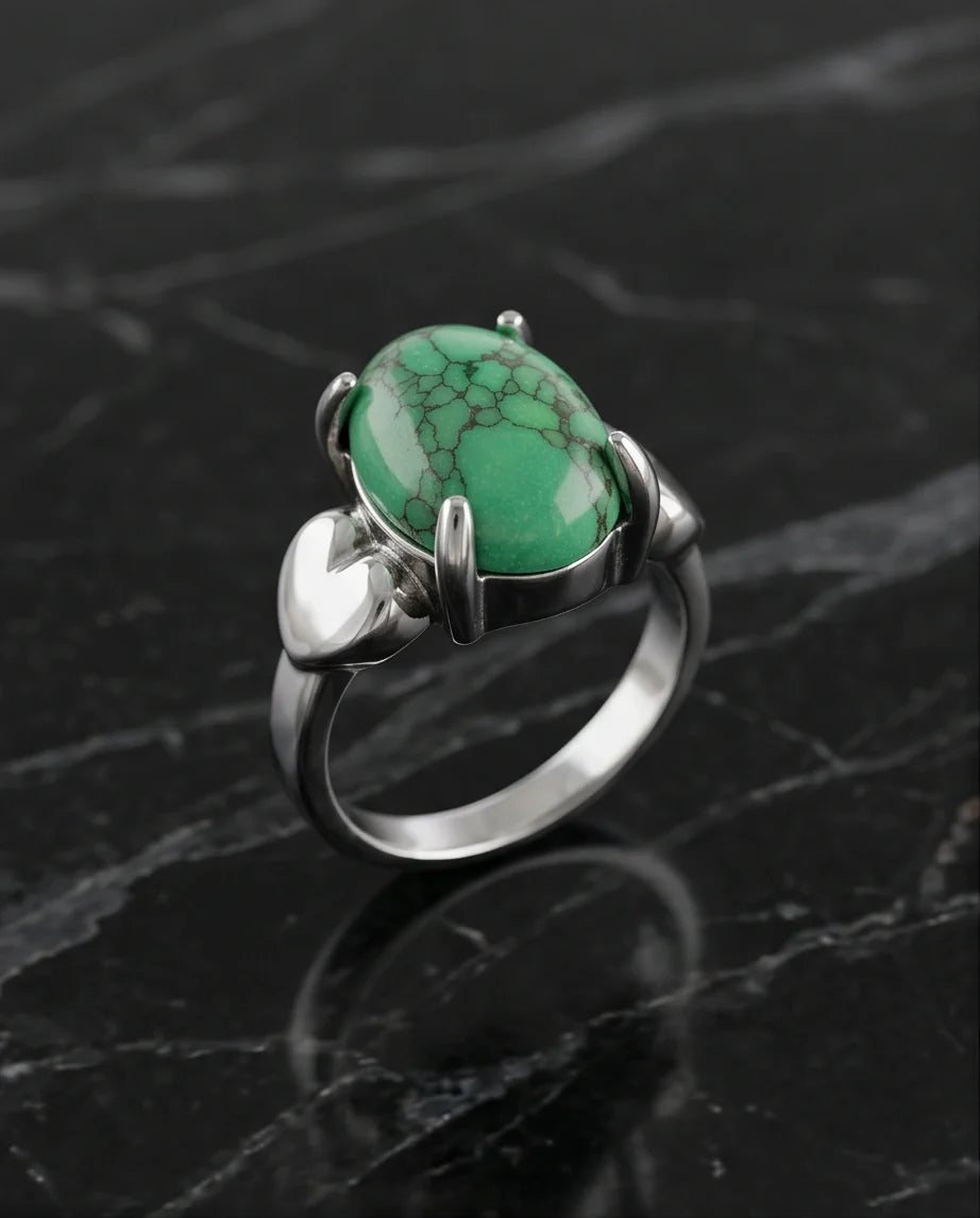 White Canyon Howlite Statement Ring