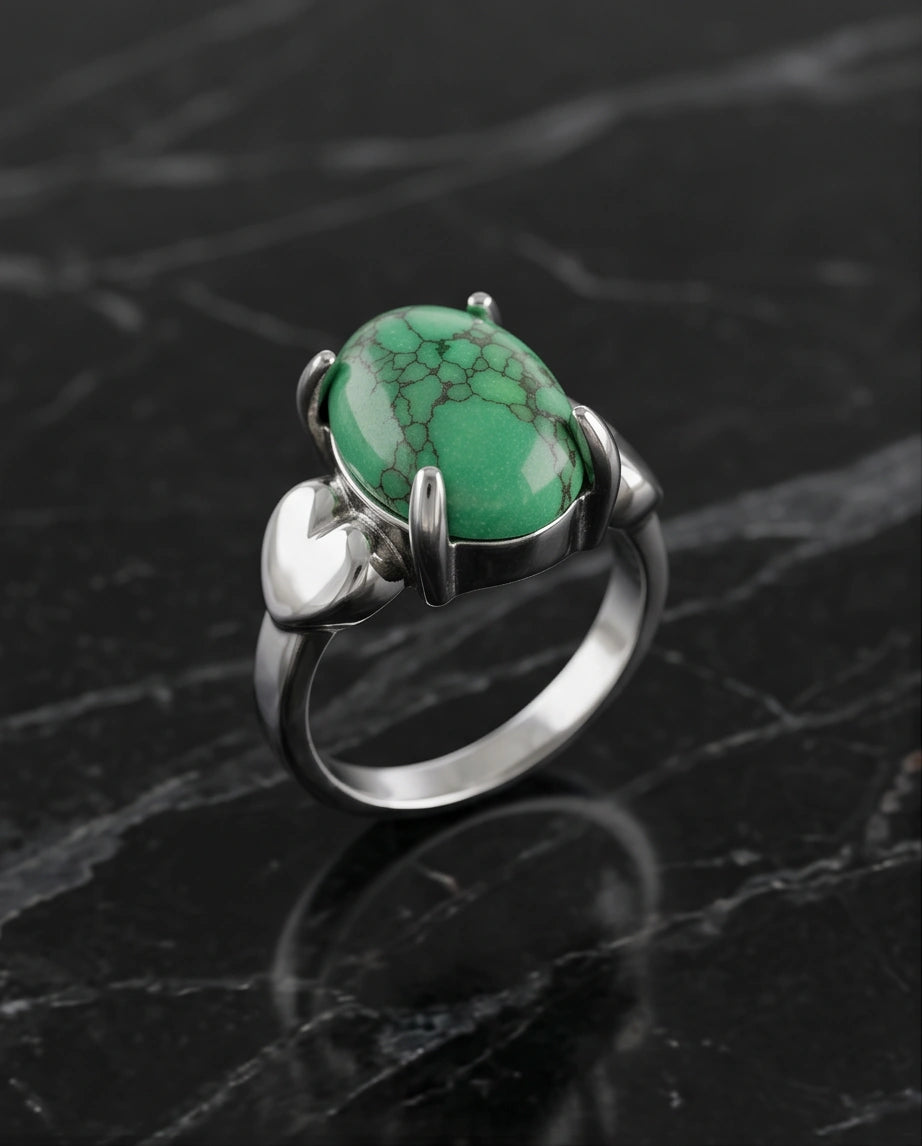 White Canyon Howlite Statement Ring