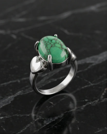 White Canyon Howlite Statement Ring
