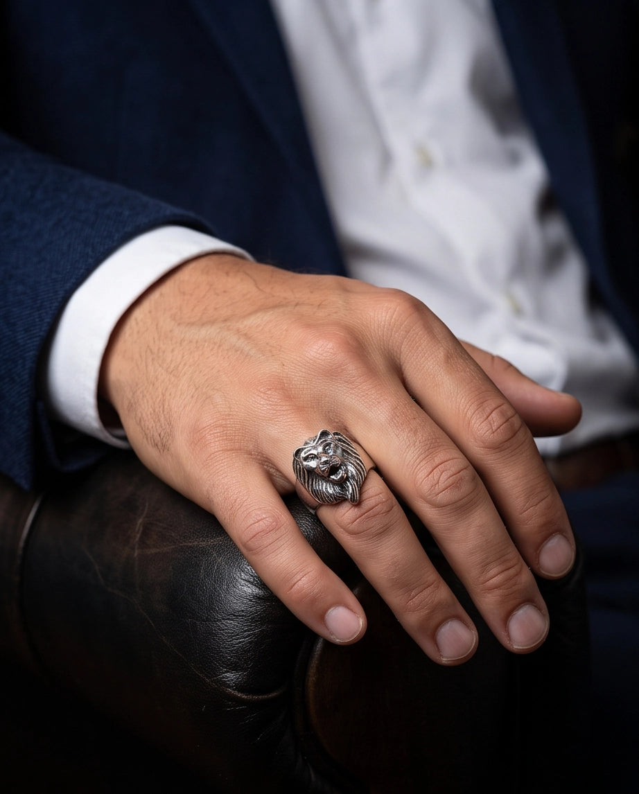 Sovereign Lion Sculpted Ring