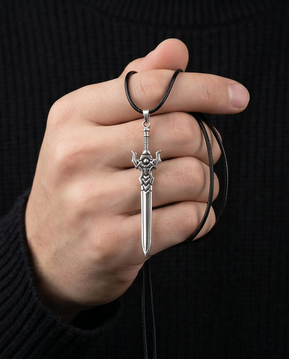 Fantasy Broadsword Pendant Necklace