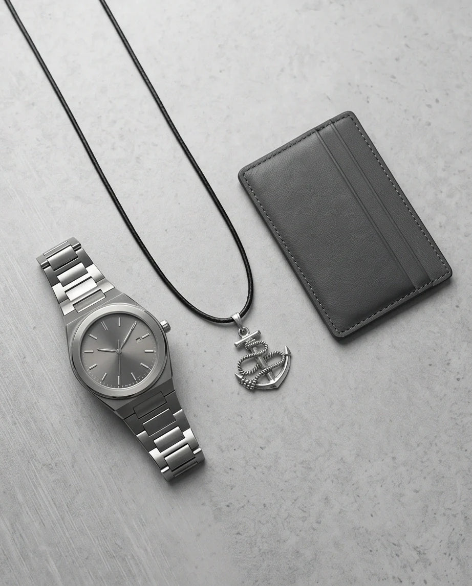 The Maritime Hope: Vintage Anchor & Rope Pendant Necklace