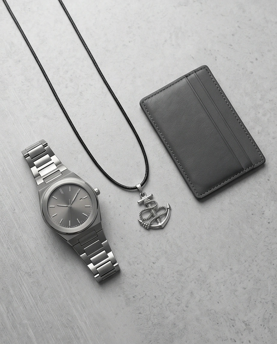 The Maritime Hope: Vintage Anchor & Rope Pendant Necklace