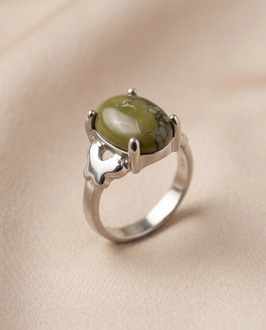 Olive Serpentine Butterfly Ring