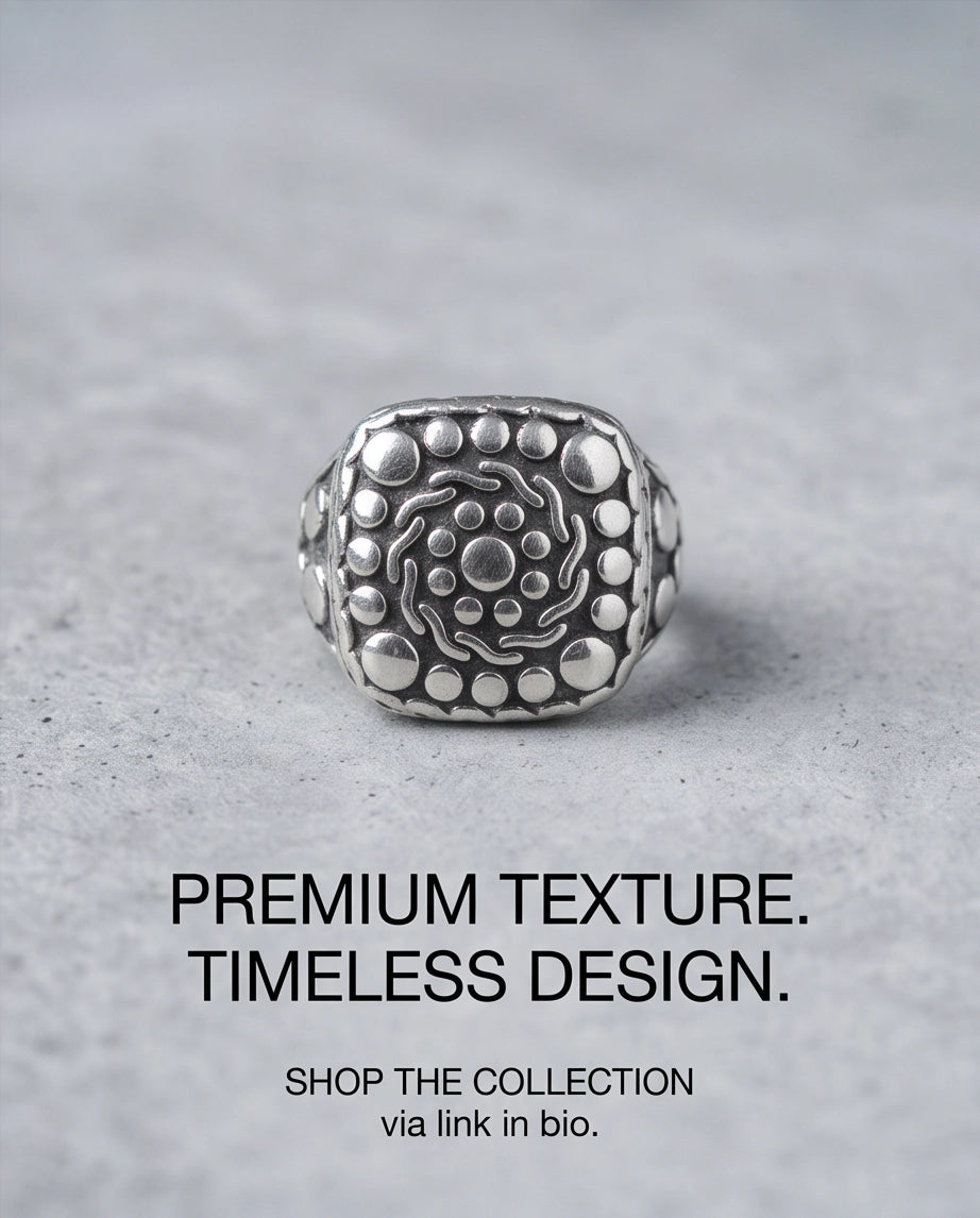 Constellation Studded Cushion Signet Ring