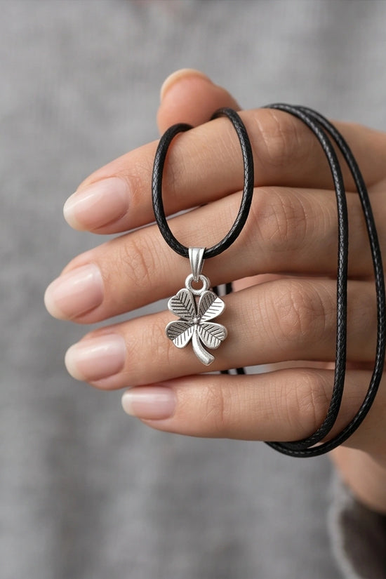 Silver Four-Leaf Clover Necklace