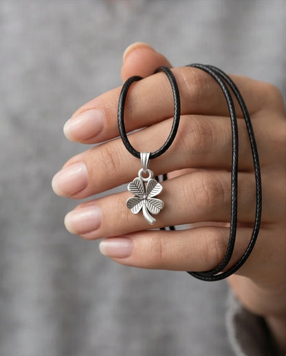 Silver Four-Leaf Clover Necklace