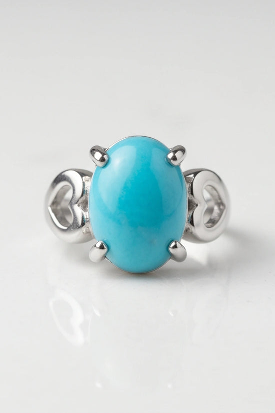 Celestial Heart Azure Turquoise Ring