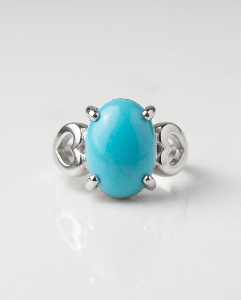 Celestial Heart Azure Turquoise Ring