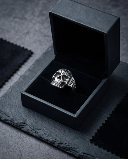 Filigree Crowned Skull Ring