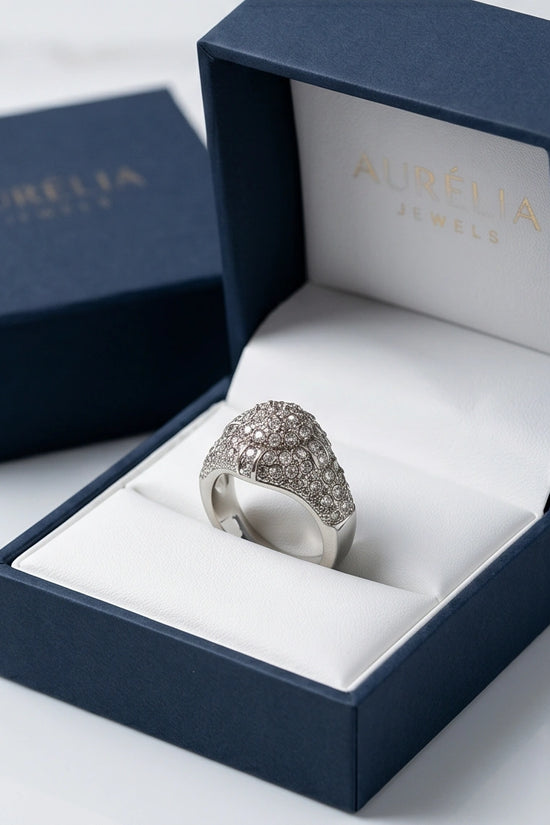 Sovereign Diamond Pave Dome Ring