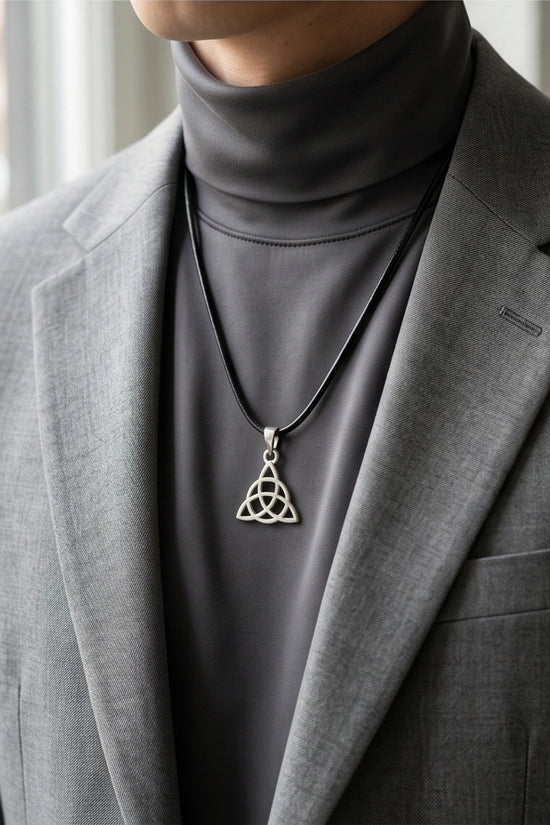Silver Celtic Triquetra Knot Necklace