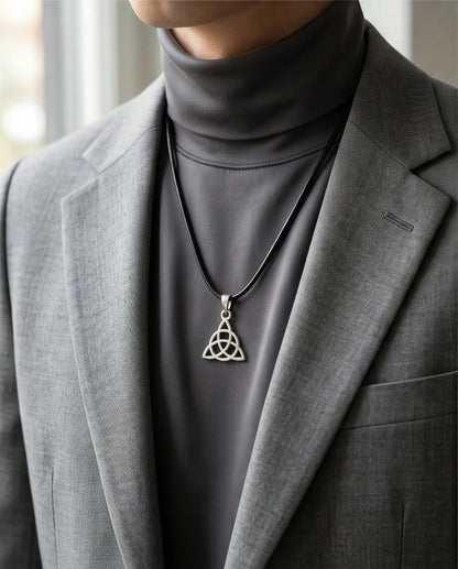 Silver Celtic Triquetra Knot Necklace