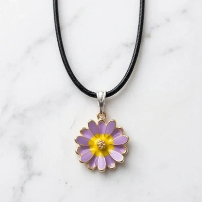 Pastel Lavender Daisy Pendant