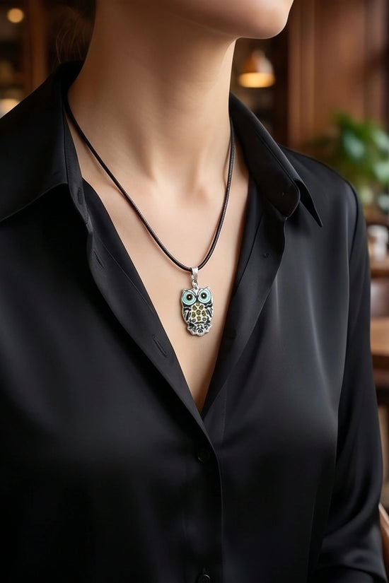 The Monochrome Owl Pendant