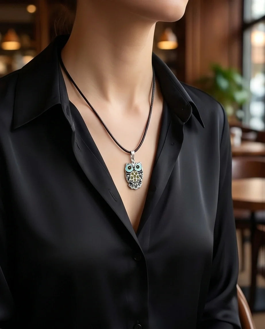 The Monochrome Owl Pendant