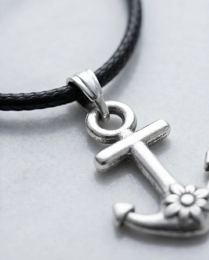 The Sunken Bloom: Vintage Anchor & Sunflower Pendant Necklace
