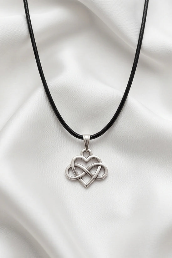 Silver Infinity Heart Necklace