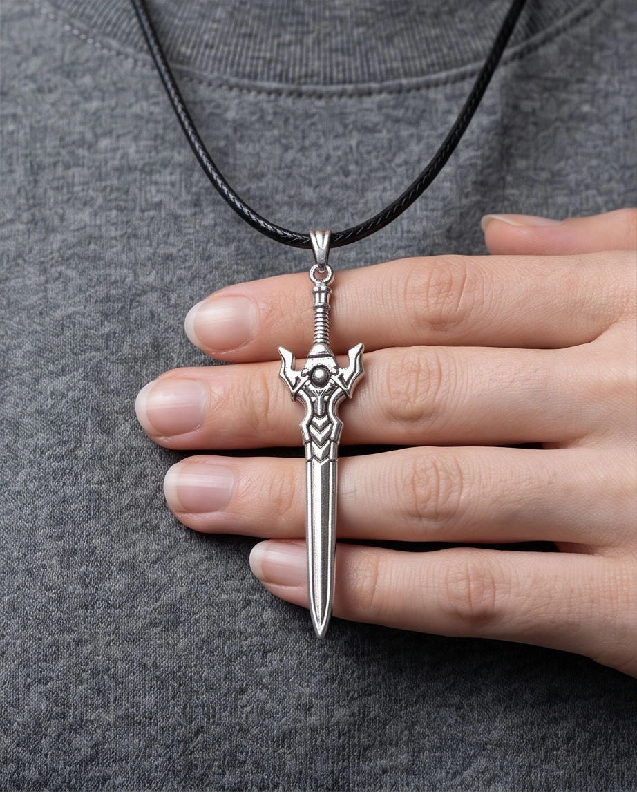 Fantasy Broadsword Pendant Necklace