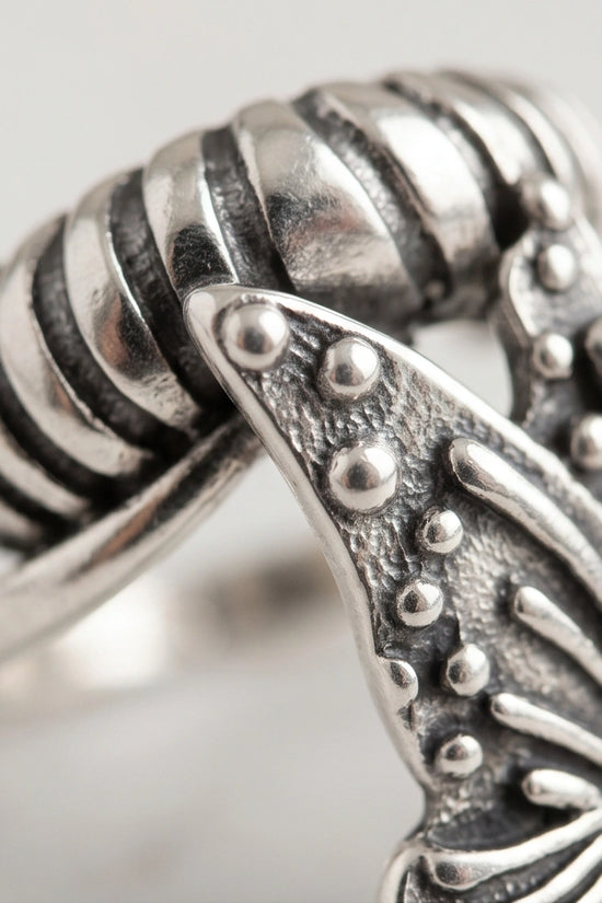 Vintage Sterling Silver Butterfly Wrap Ring