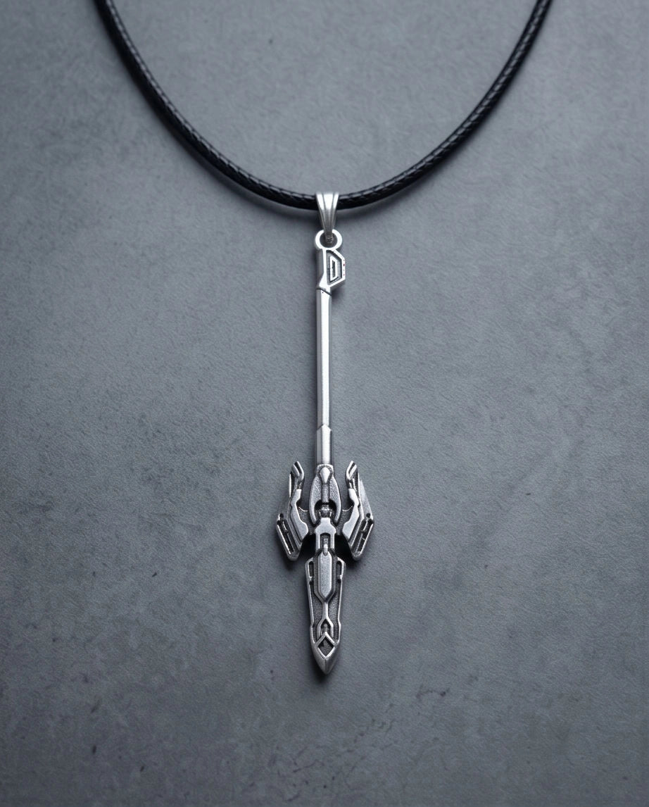 Futuristic Sci-Fi Spear Pendant Necklace