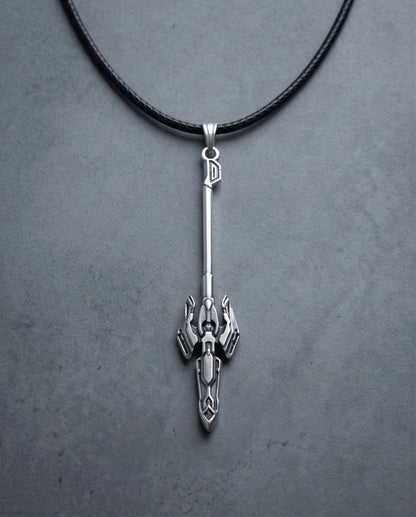 Futuristic Sci-Fi Spear Pendant Necklace