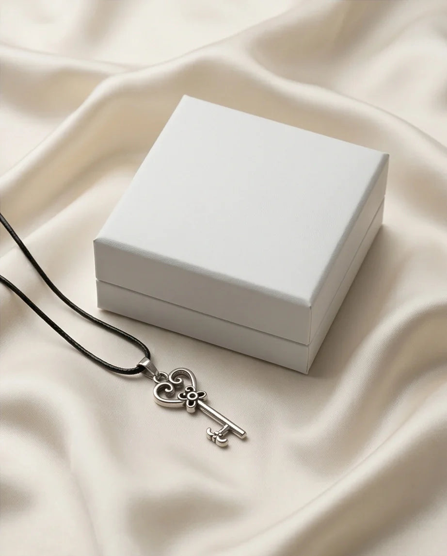 The Secret Garden Heart Key Necklace