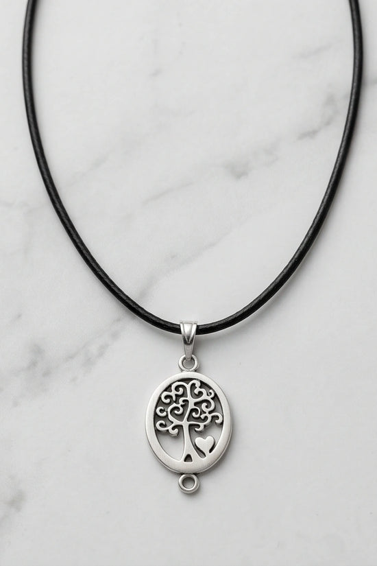 The Loving Roots: Whimsical Tree of Life & Heart Pendant Necklace