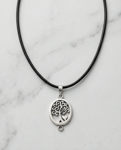 The Loving Roots: Whimsical Tree of Life & Heart Pendant Necklace