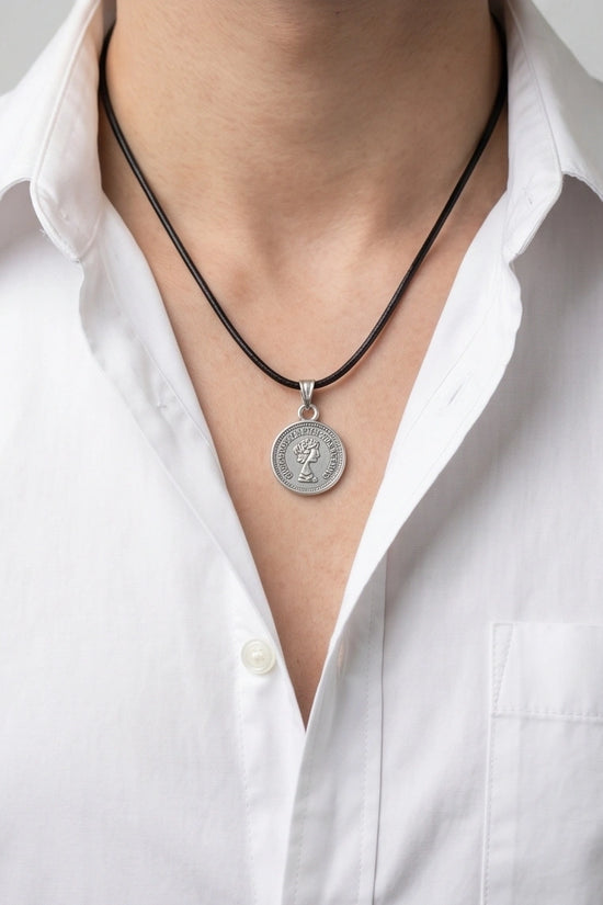 The Royal Heritage: Vintage Elizabeth II Coin Pendant Necklace
